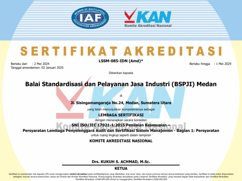 Sertifikat Akreditasi Lembaga Sertifikasi Sistem Manajemen